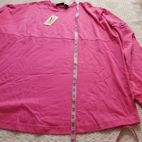 Womens fuchsia pink oversized Pennant sportswear Arlington sweatshirt sweater - Picture 10 of 16